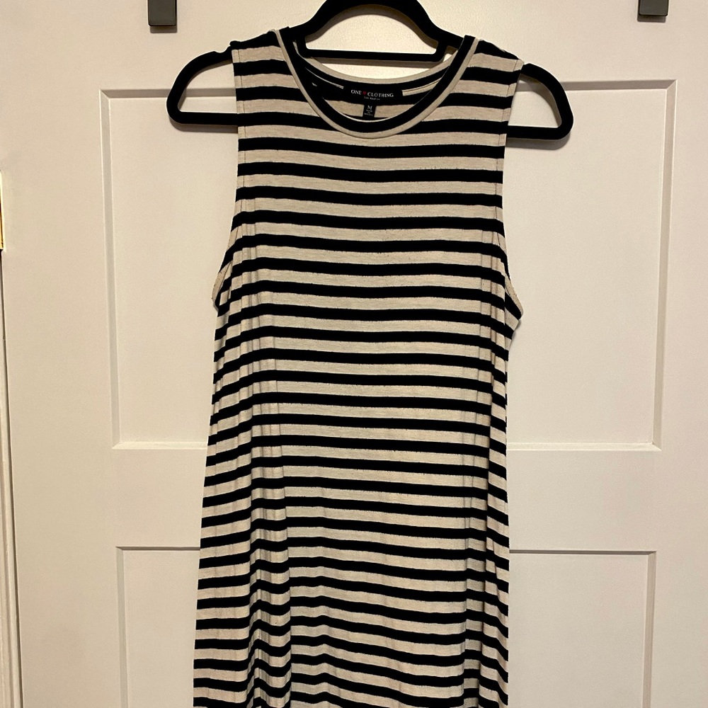 One Clothing Navy Striped Dress